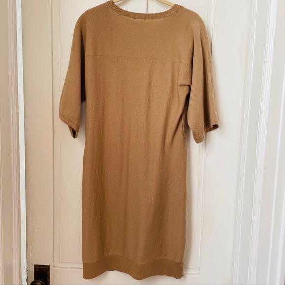 Talbots Merino Wool Tan Camel Sweater Dress - Picture 3 of 7